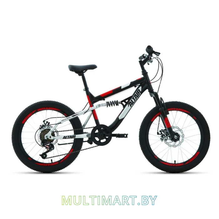 Детский велосипед Altair MTB FS 20 Disc 13 (черный/красный, 2020)